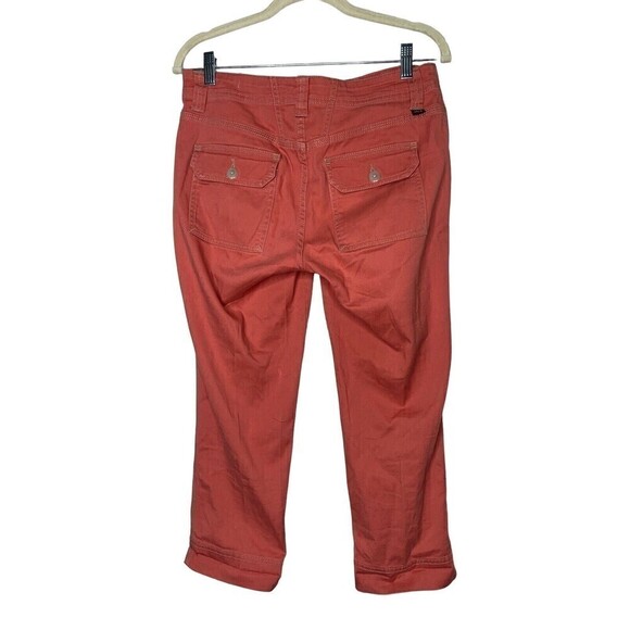 Jag Jeans Women's Cargo Capri's Size 4 Orange Cotton Cargo Pockets Classic Fit - Picture 2 of 9